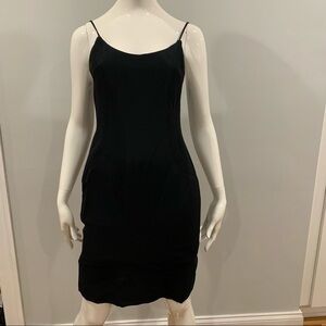Albert Nipon Black Mini Dress with Spaghetti Straps